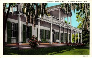 Mississippi Natchez Linden Home Of Mr A M Feltus Curteich