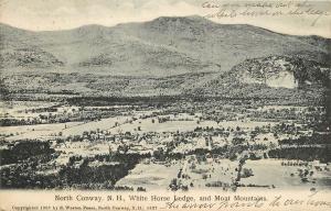 1907 Lithograph Postcard; N. Conway NH, White Horse Ledge & Moat Mt. Carroll Co.