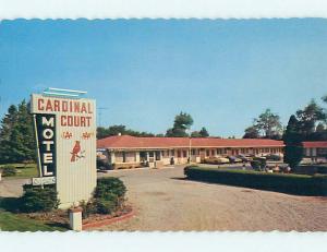 Unused Pre-1980 OLD CARS & CARDINAL COURT MOTEL St. Thomas ON M0816