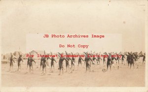Mexico Border War, RPPC, US Army Soldiers Exercising, Photo