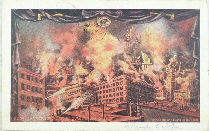 C.1906 San Francisco Earthquake & Fire Postcard P97 