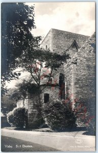 c1930s Visby, Sweden RPPC Drottens Medieval Church Ruins Real Photo Akta A163