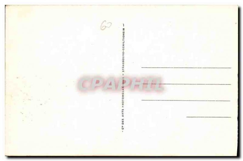 Old Postcard Chantilly Chateau Facade North East