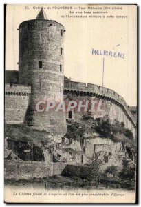 Old Postcard Chateau de Fougeres tour mélusine The Best Specimen