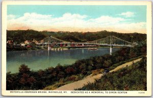 Maysville Kentucky KY, Maysville to Aberdeen Bridge, River, Vintage Postcard