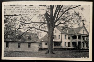 Vintage Postcard 1950 Warner Hall Plantation, Gloucester, Virginia (VA)