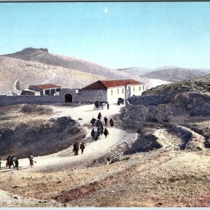 c1910s Jerusalem Jericho Road Postcard Good Samaritan Inn Palestine Israel Khan