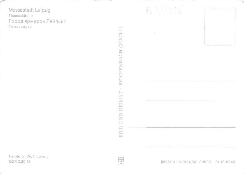 B35998 Messestadt Leipzig Thomaskirche  germany