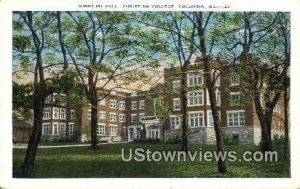 Missouri Hall, Christian College - Columbia Postcard