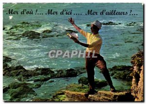 Postcard Modern Humor Sea d & # 39ou Sea to Sea & # 39ici d & # 39ailleurs