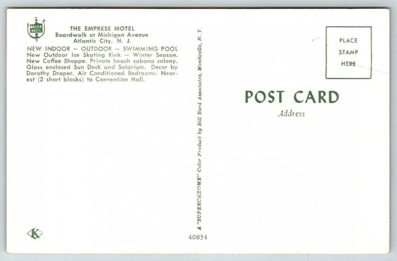 The Empress Motel  Atlantic City  New Jersey   Postcard