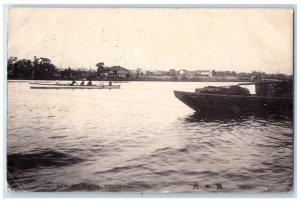 1907 Boat Transporting Scene Sumida Tokyo Japan Antique Posted Postcard