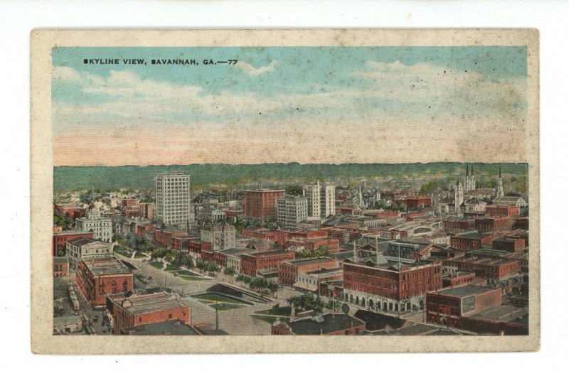 GA - Savannah. Skyline View   (stained, worn)
