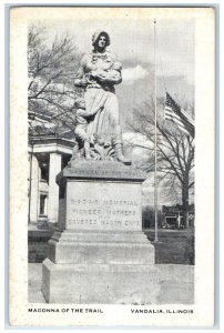c1930's Madonna Of The Trail Statue Vandalia Illinois IL Vintage Postcard