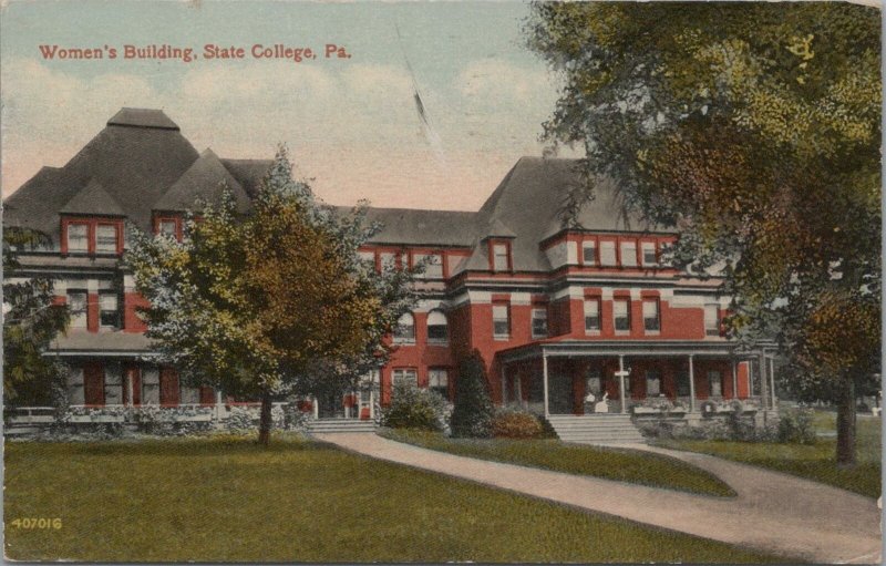 Postcard Women's Building State College PA #2 1916