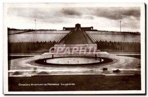 Old Postcard Militaria American Cemetery Romagna General view