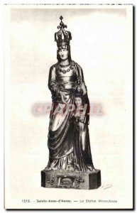 Postcard Old Ste Anne d Auray Miraculous Statue