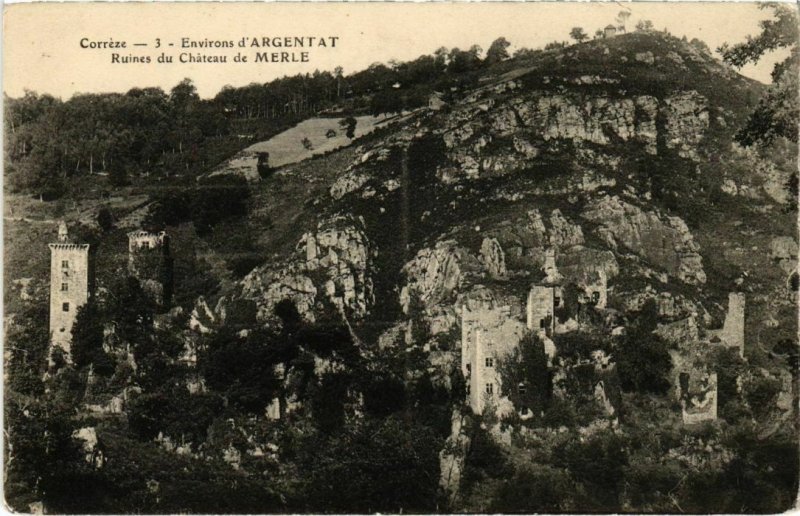 CPA Ruines du Chateau de Merle - Environs d'Argentat (1039487)