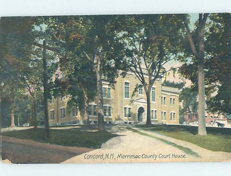 Divided-Back COURTHOUSE SCENE Concord New Hampshire NH d3152