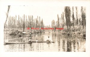 Mexico, Xochililco, RPPC, People Boating In Canal, Photo