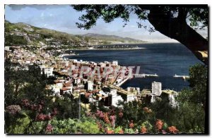 Old Postcard Principality of Monaco Monte Carlo Harbor Cap Martin and Italy