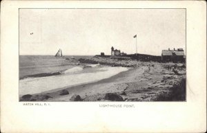 Watch Hill Rhode Island RI Lighthouse Light House Point c1910 Vintage Postcard 