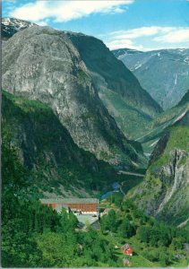 postcard Norway - Stalheim Hotel - bird's eye view with Naeroy Valley