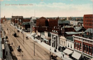 Jasper Avenue Edmonton Alberta AB Unused Valentine & Sons Postcard H14