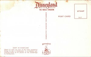Amusement Disneyland Anaheim California Goofy  Anaheim Postcard 12401
