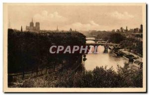 Paris Old School Old Postcard Massillon hotel Fieubet bati by Man Sart Quai d...