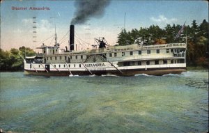 Steamer Steamship Ship Alexandria Belleville Ontario 1948 Cancel Postcard