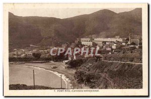Old Postcard Spain Espana Spain Port Bou Carretera internacional