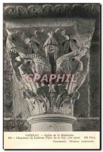 Postcard Old Vezelay Madeleine Church Capital of Eighth Pillar of the Nave We...