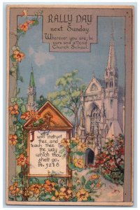 1935 Rally Day In St. Benjamin's Reformed Church West Minster MD Postcard