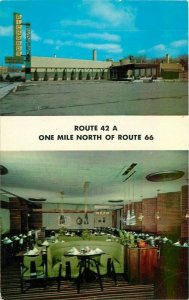 Illinois Berwyn Richards Restaurant Lounge route 66 1950s Teich Postcard 22-2919