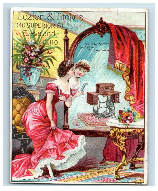 1880's Lozier & Stokes Cleveland, OH New Home Sewing Trade Cards P120