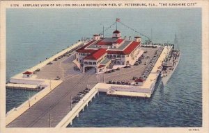 Florida Saint Petersburg Airplane View Of Million Dollar Recreation Pier