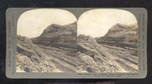 REAL PHOTO CALEBRA CUT THE PANAMA CANAL CONSTRUCTION STEREOVIEW CARD