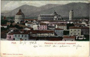 CPA Pisa Panorama coi principali Monumenti ITALY (801299)