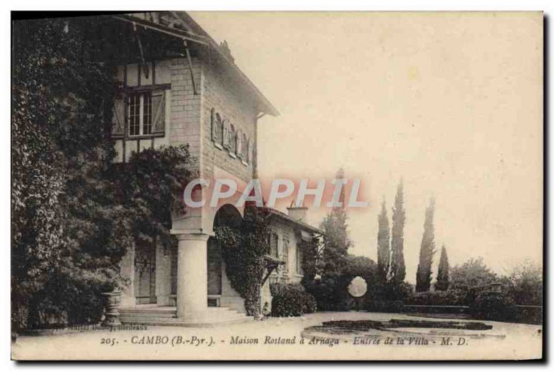 Postcard Old House Cambo Rostand Arnaga of Villa Entrance
