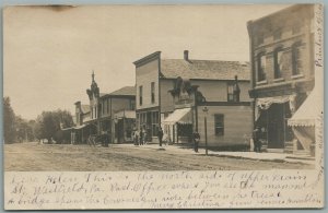 WESTFIELD PA STREET VIEW BARBER SHOP ANTIQUE REAL PHOTO POSTCARD RPPC