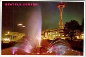 M-86816 International Fountain At Night Seattle Center Seattle Washington