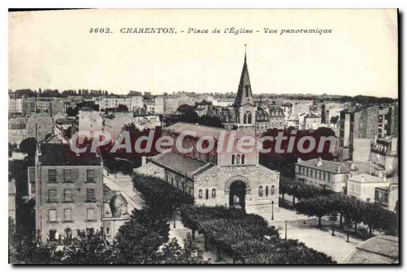 Postcard Old Place De Charenton I'Eglise Panoramic