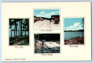 Ontario Canada Postcard Callander Multiview c1930's Unposted Vintage