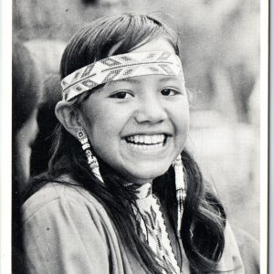 c1950s Tama IA Cute Young Native Mesquakie Indian Girl Photo John Zielinski A264