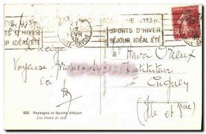 Postcard Modern Landscapes and Sports d & # 39hiver The ski slopes