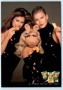 Advertising MISS PIGGY, Kathy Ireland, Vendela BAKED LAYS 1997 ~ 4x6 Postcard