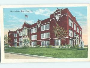 Unused W-Border HIGH SCHOOL Enid Oklahoma OK k0153