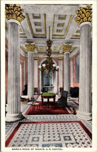 Vintage Washington DC Postcard -  US Capitol Marble Room of Senate