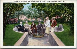 Fountain of Youth - Seniors sitting around the fountain, St. Petersburg, Florida